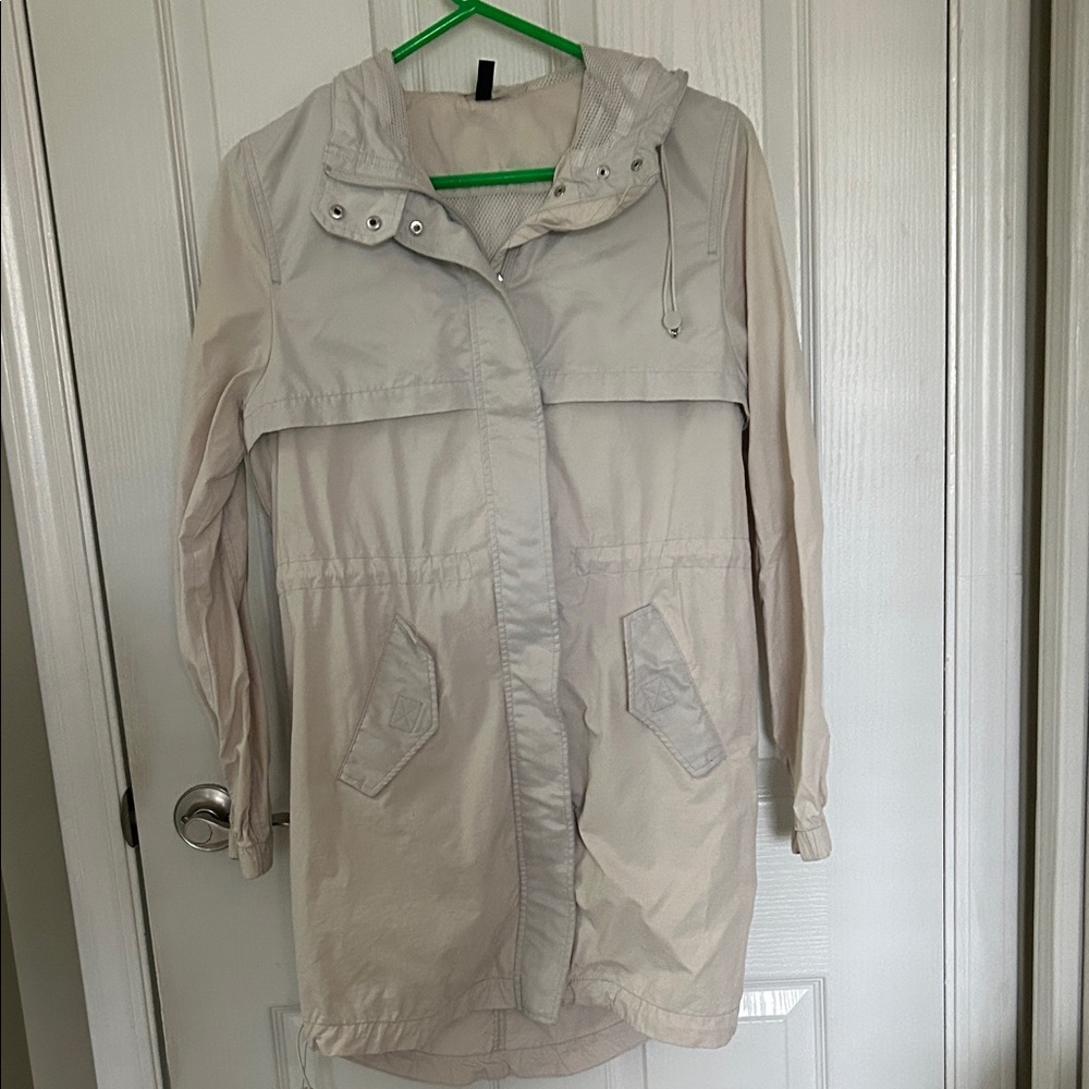 Light Tan Hooded Spring Jacket